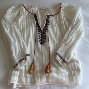 Long Sleeve Cotton Blouse